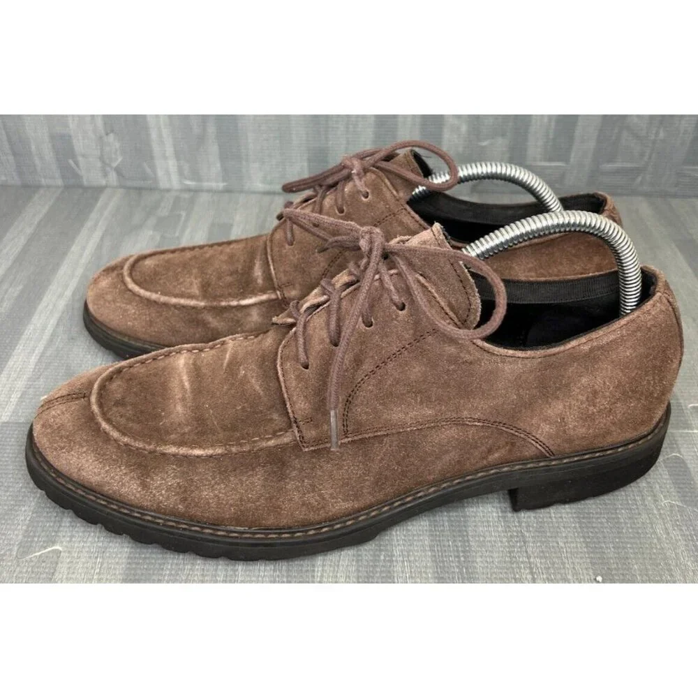 Blue Saks Fifth Avenue Oxford Dress Shoes Men's Size 9M Brown